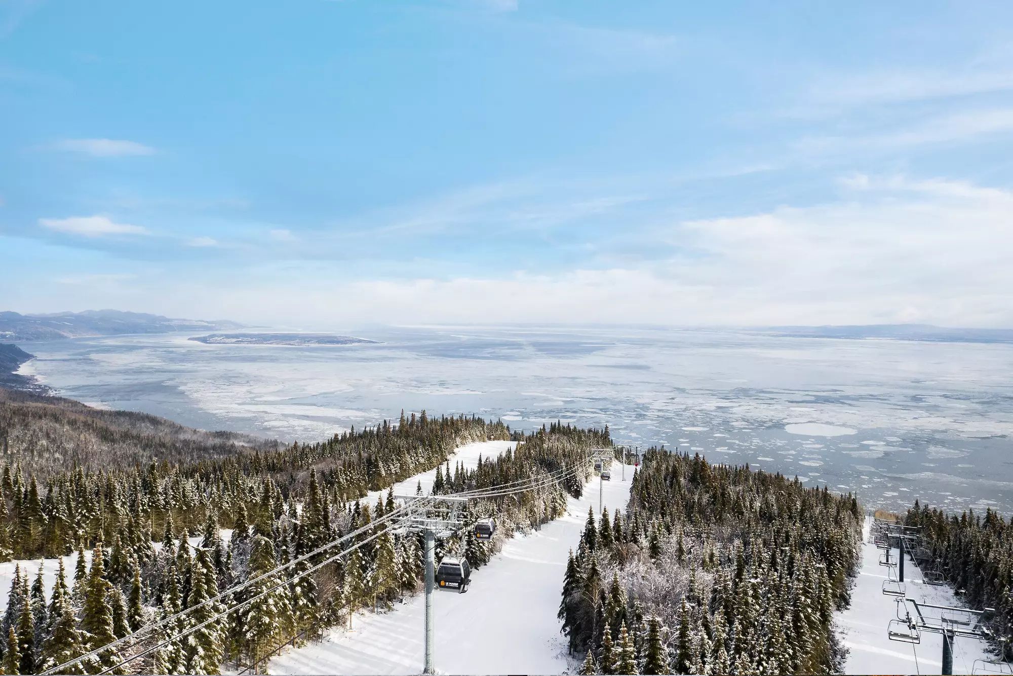 Quebec Charlevoix ski lift